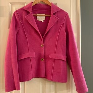 Anthropologie Fuchsia Sweater Blazer